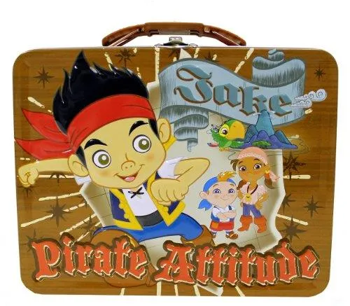 Jake and the Neverland Pirates Tin Lunch Box Brown / Boîte à lunch en métal brun