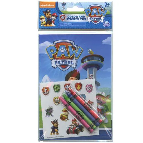 Paw Patrol Color and Sticker Fun/Pates Patrouille Couleurs et Autocollants