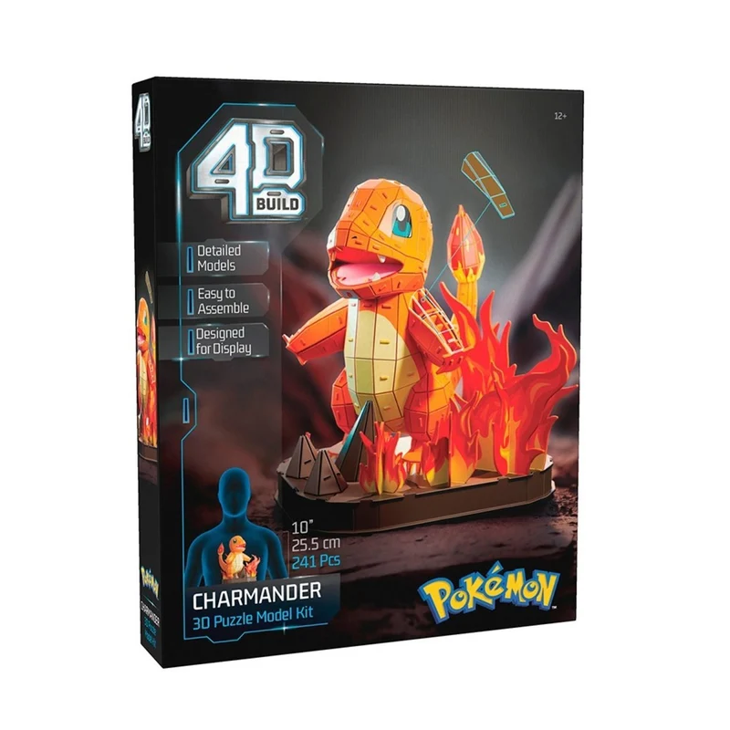 Pokémon Charmander 4D Build, 10 Inches, 1 Count