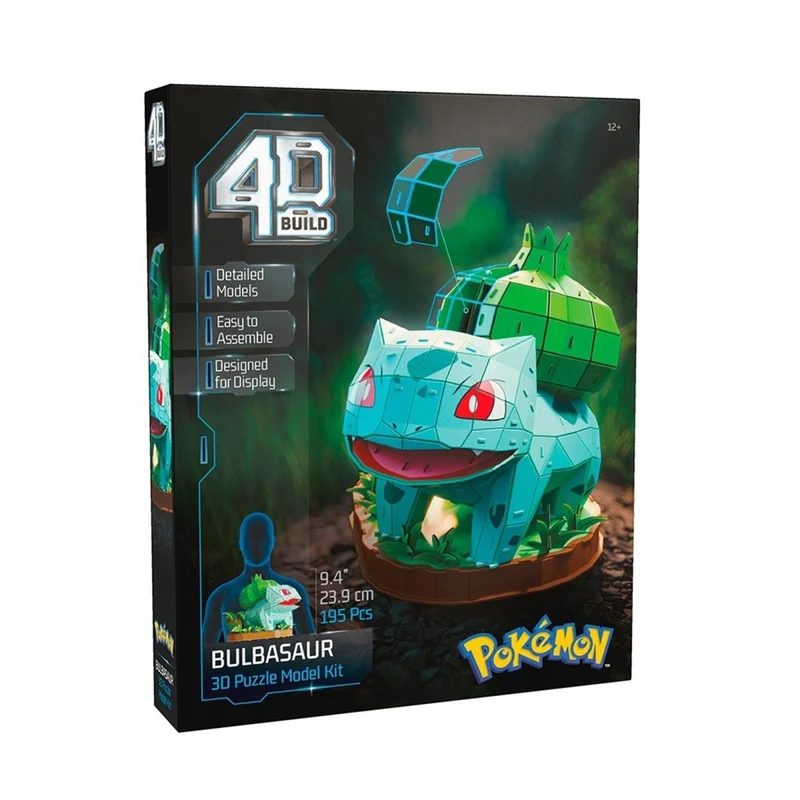 Pokémon Bulbasaur 4D Build, 9.4 Inches, 1 Count
