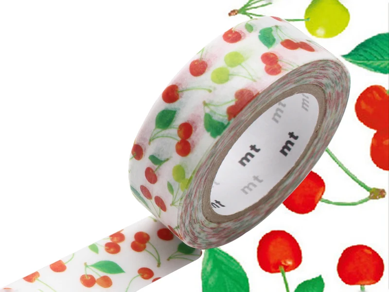 Masking tape motif - Cerises