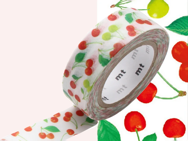 Masking tape motif - Cerises