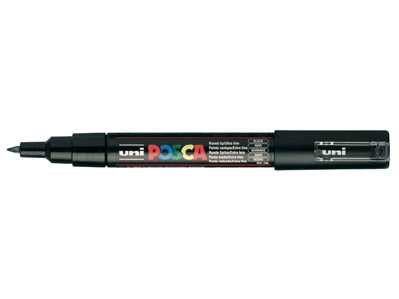 Marqueur posca - pointe extra-fine 0,7 mm - Noir- PC1M