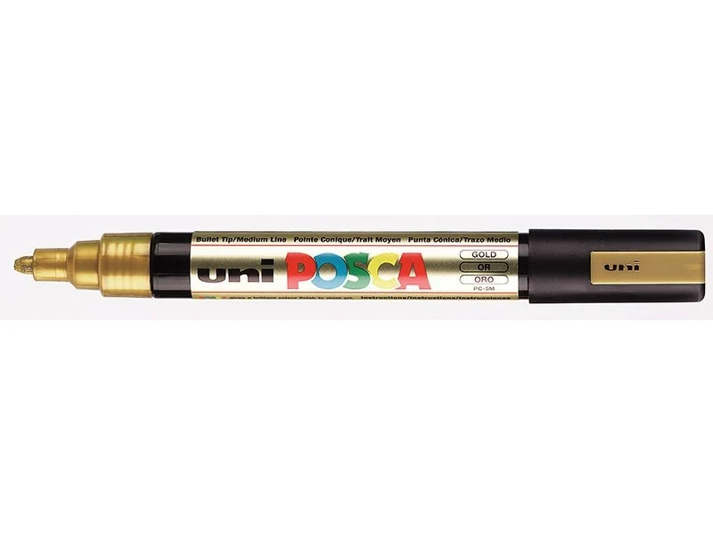 Marqueur posca - pointe moyenne 2,5 mm - Doré - PC5M