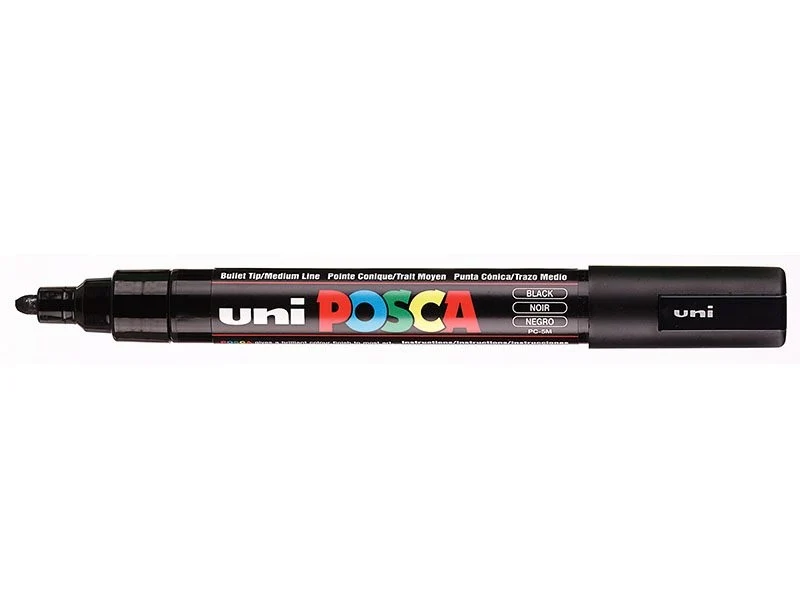 Marqueur posca - pointe moyenne 2,5 mm - Noir - PC5M
