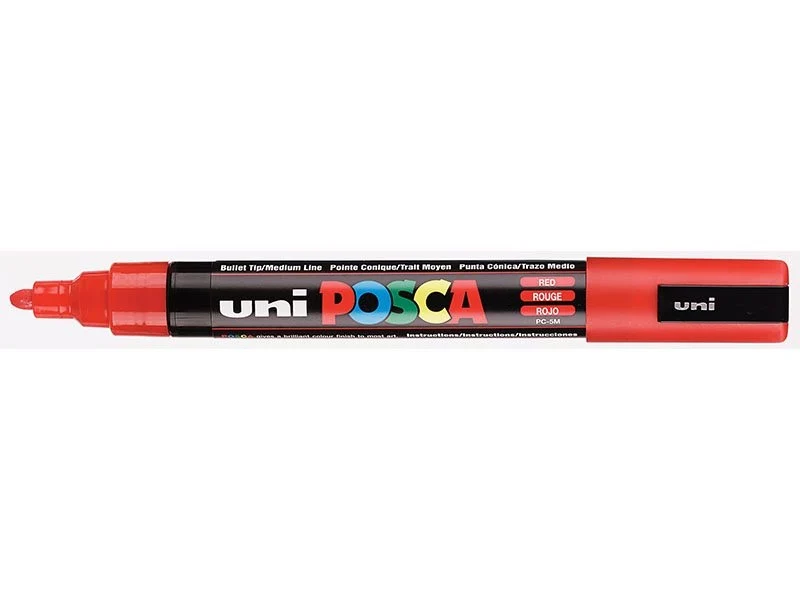 Marqueur posca - pointe moyenne 2,5 mm - Rouge - PC5M