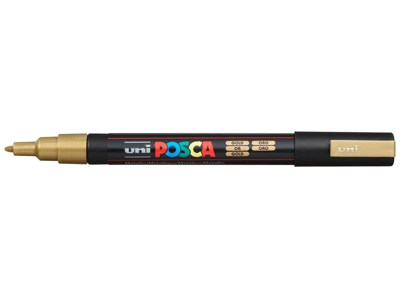 Marqueur posca - pointe fine 1,5 mm - Doré - PC3M