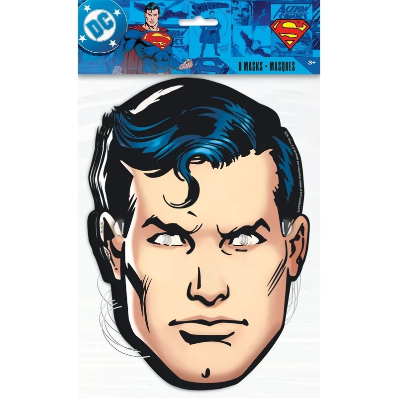 Superman Birthday Party Mask, 8 Count