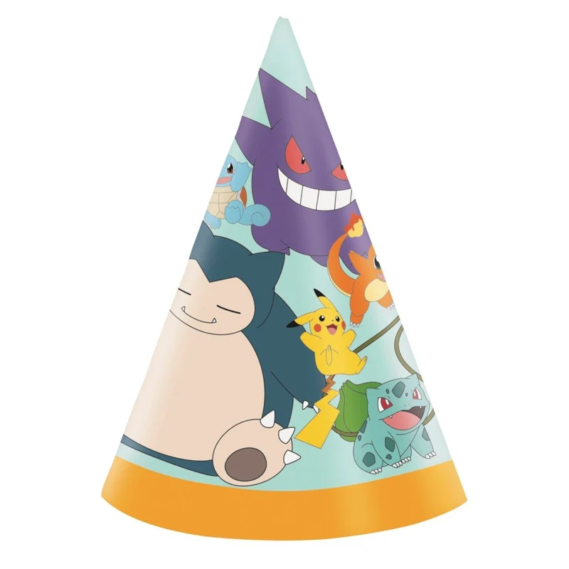 Pokémon Birthday Paper Party Hats, 8 Count