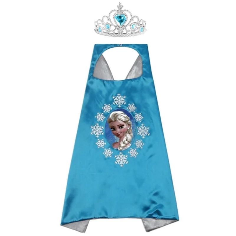 Princess Cape and Tiara for Kids, Blue