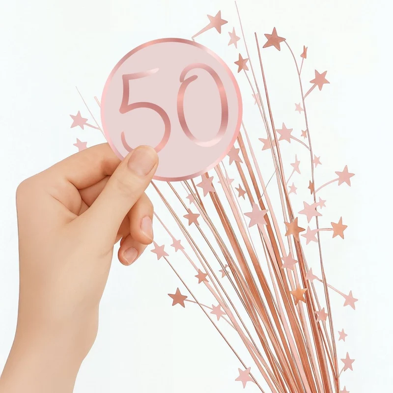 Rosé Celebration Birthday Customizable Centerpiece, 18 Inches, 1 Count