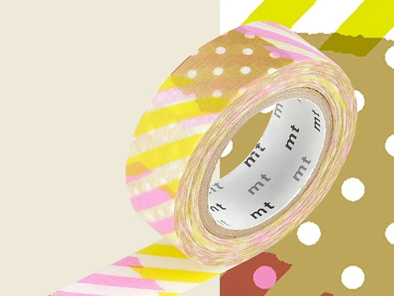 Masking tape motif - Rayures et pois I