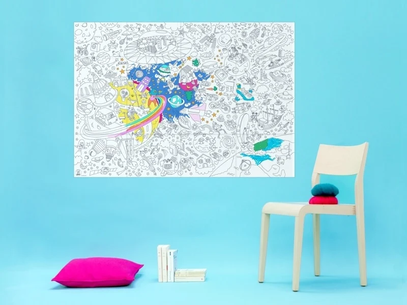 Poster géant en papier à colorier - COSMOS - OMY