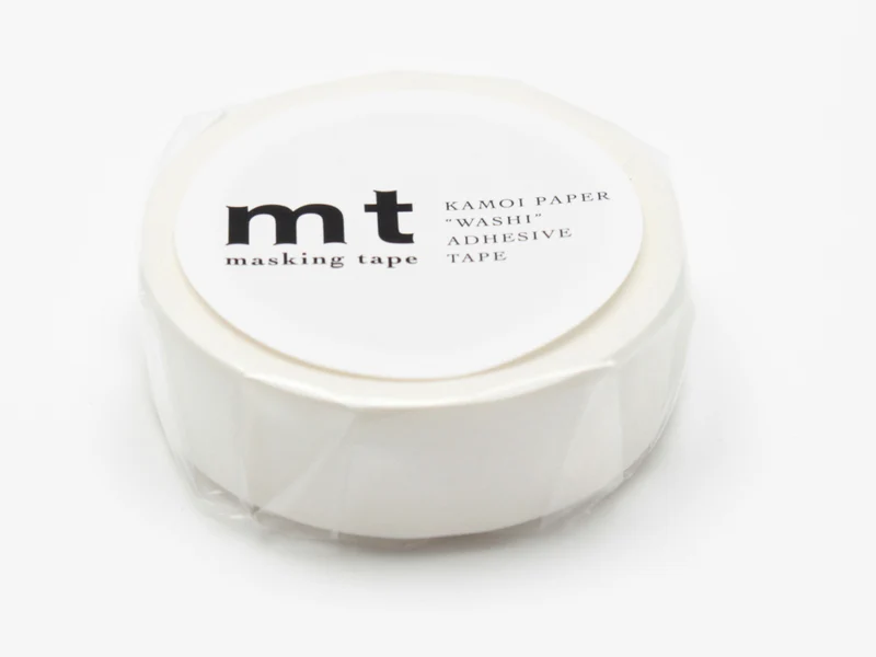 Masking tape uni - blanc