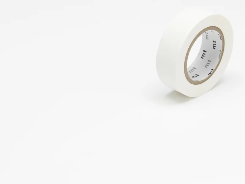 Masking tape uni - blanc