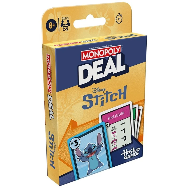 Stitch Monopoly Deal Game, Disney, 1 Count