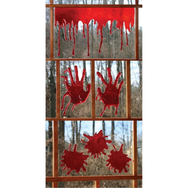 3-D Bloody Window Decor, 18 Inches, Assortment, 1 Count