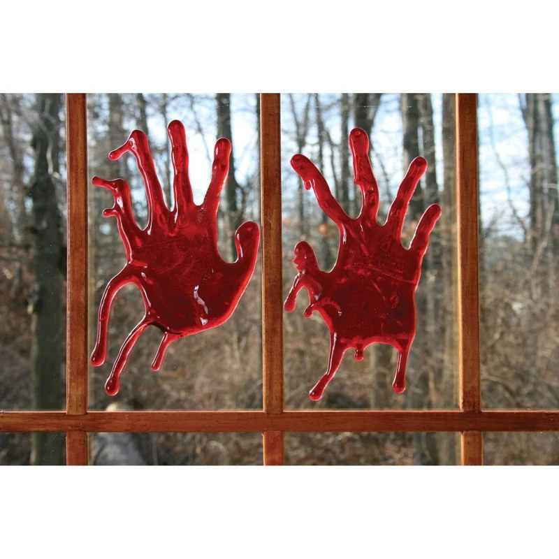 3-D Bloody Window Decor, 18 Inches, Assortment, 1 Count