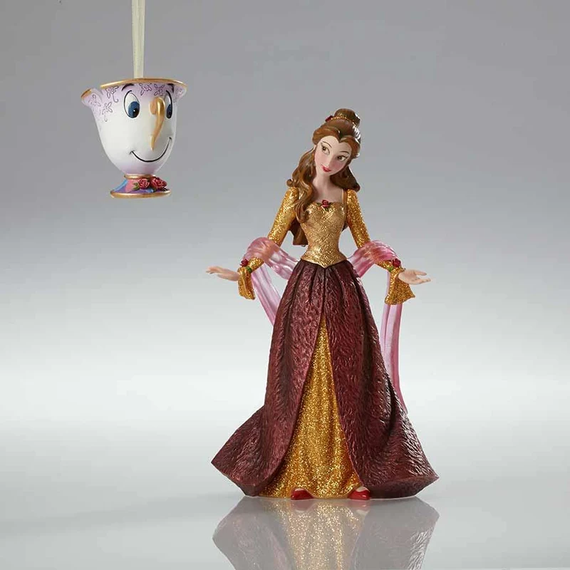 Disney Beauty And The Beast Belle and Chip Christmas Set Figurine / Belle et Chip Coffret de Noël Figurine
