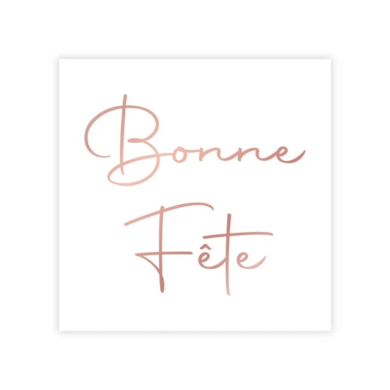 Rosé Celebration Bonne Fête Large Lunch Napkins, 16 Count