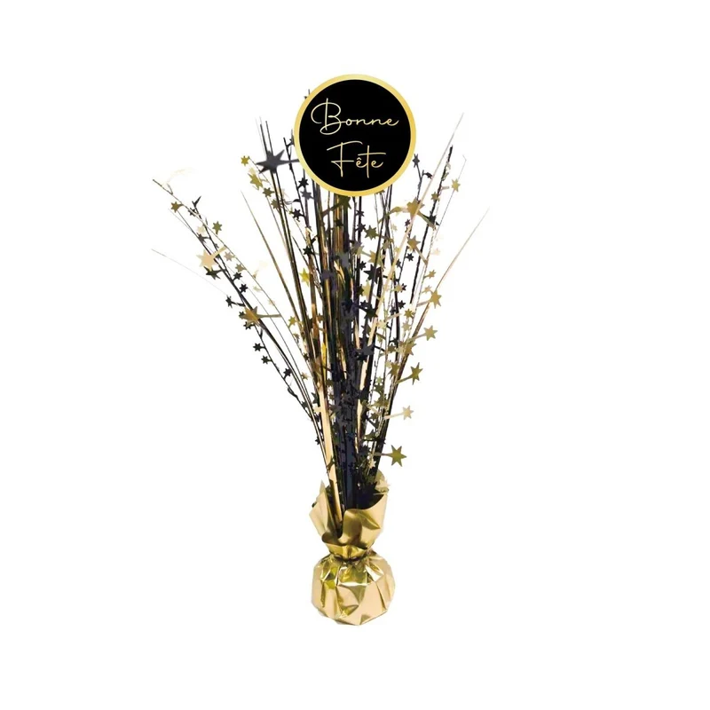 Golden Celebration Bonne Fête Centerpiece, 18 Inches, 1 Count