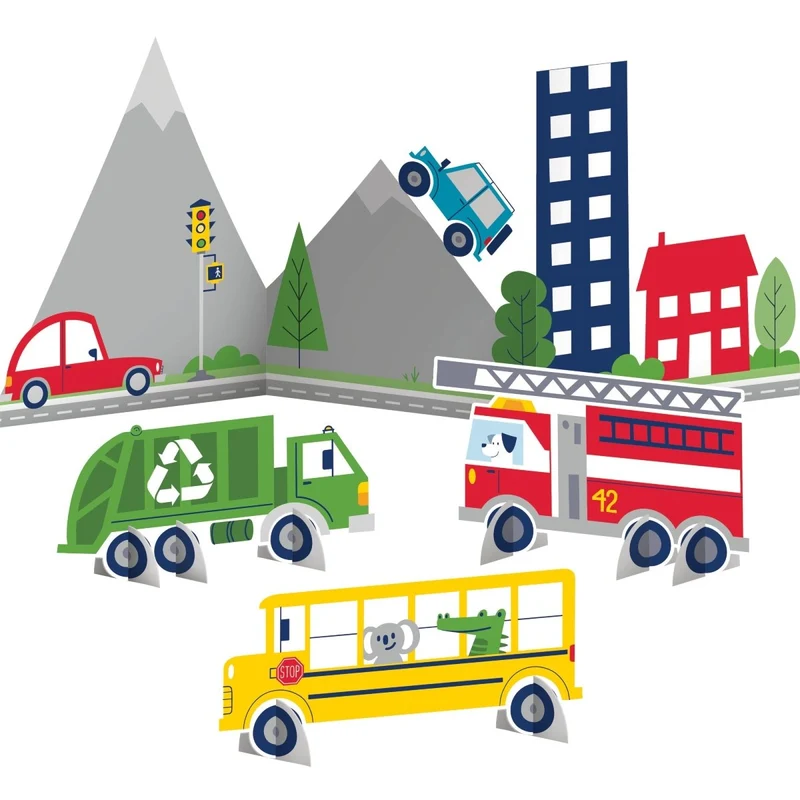 Transportation Time 3D Centerpiece Kit, 1 Count