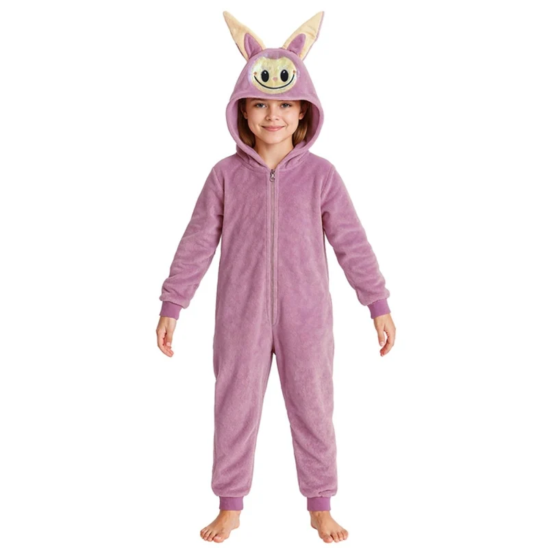 Pink Lafufu Costume for Kids, Hooded Jumpsuit