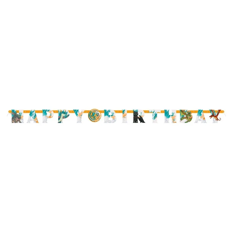 How to Train your Dragon Birthday Jointed Banner, 75 Inches, 1 Count