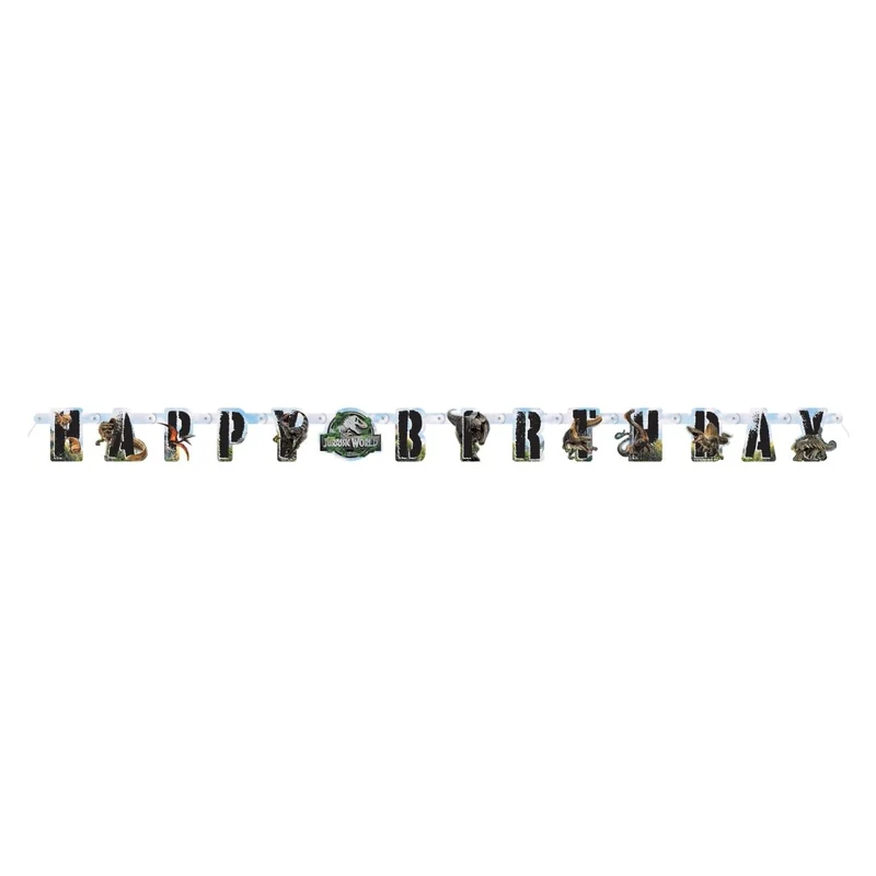 Jurassic World Birthday Jointed Banner, 75 Inches, 1 Count