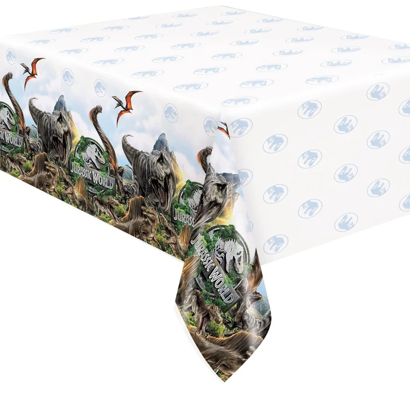 Jurassic World Birthday Rectangular Plastic Table Cover, 54 x 84 Inches, 1 Count