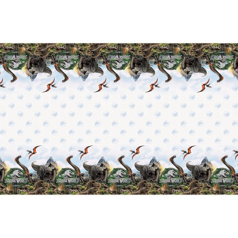 Jurassic World Birthday Rectangular Plastic Table Cover, 54 x 84 Inches, 1 Count