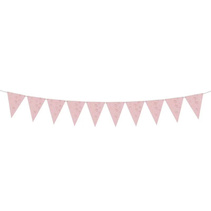 Rosé Celebration 70th Birthday Pennant Banner, 157 Inches, 1 Count
