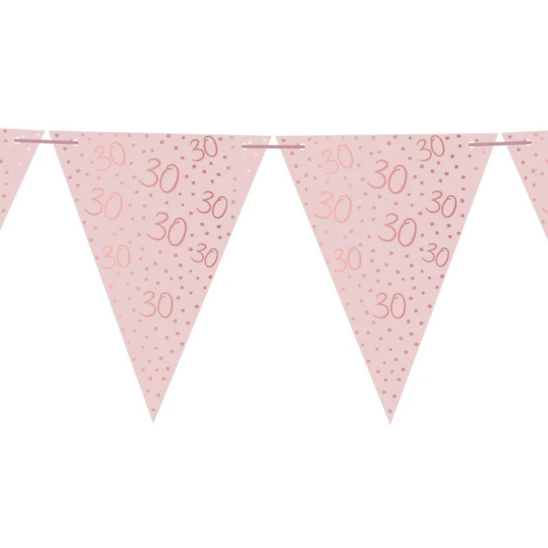 Rosé Celebration 30th Birthday Pennant Banner, 157 Inches, 1 Count