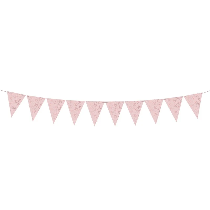Rosé Celebration 30th Birthday Pennant Banner, 157 Inches, 1 Count