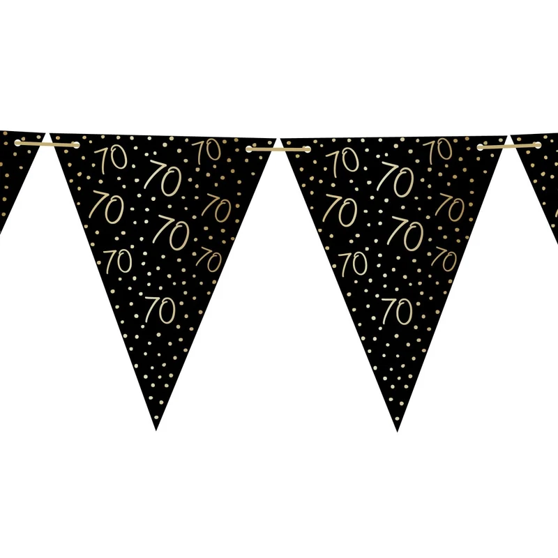 Golden Celebration 70th Birthday Pennant Banner, 157 Inches, 1 Count