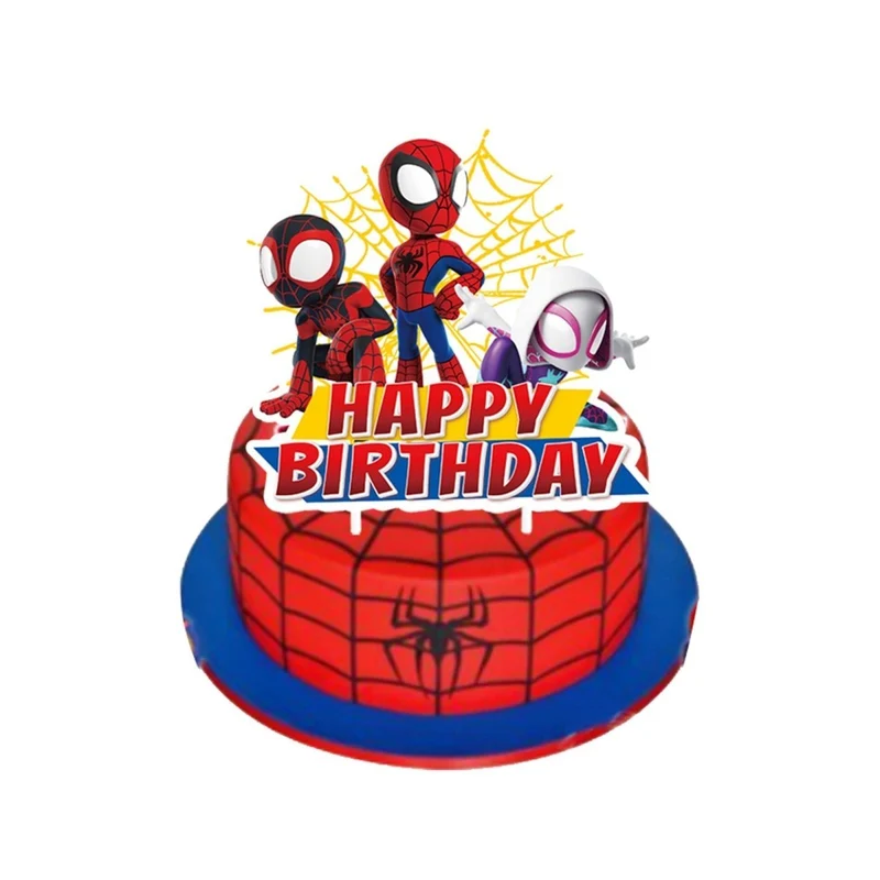 Spidey Heroes Birthday Cake Topper, 1 Count