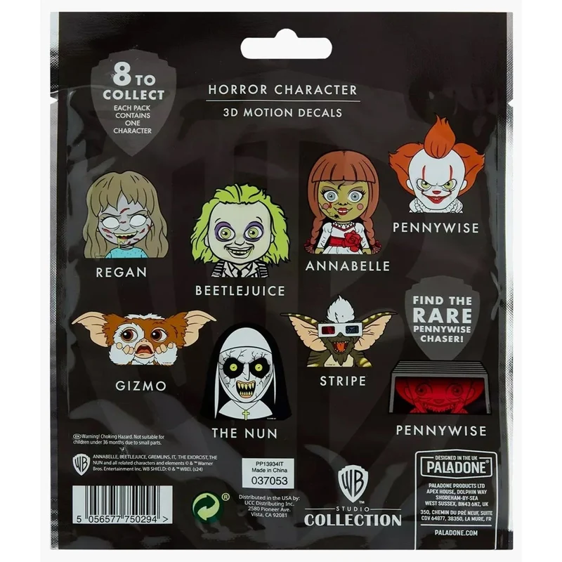 Horror Character 3D Motion Decals Blind Bag, Assortment, 1 Count