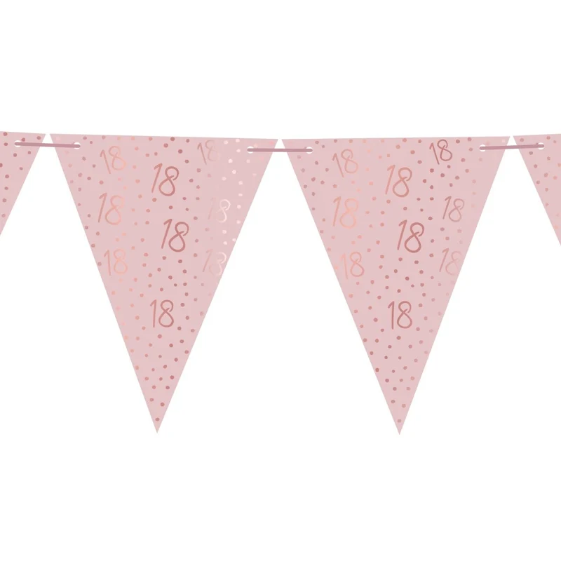 Rosé Celebration 18th Birthday Pennant Banner, 157 Inches, 1 Count