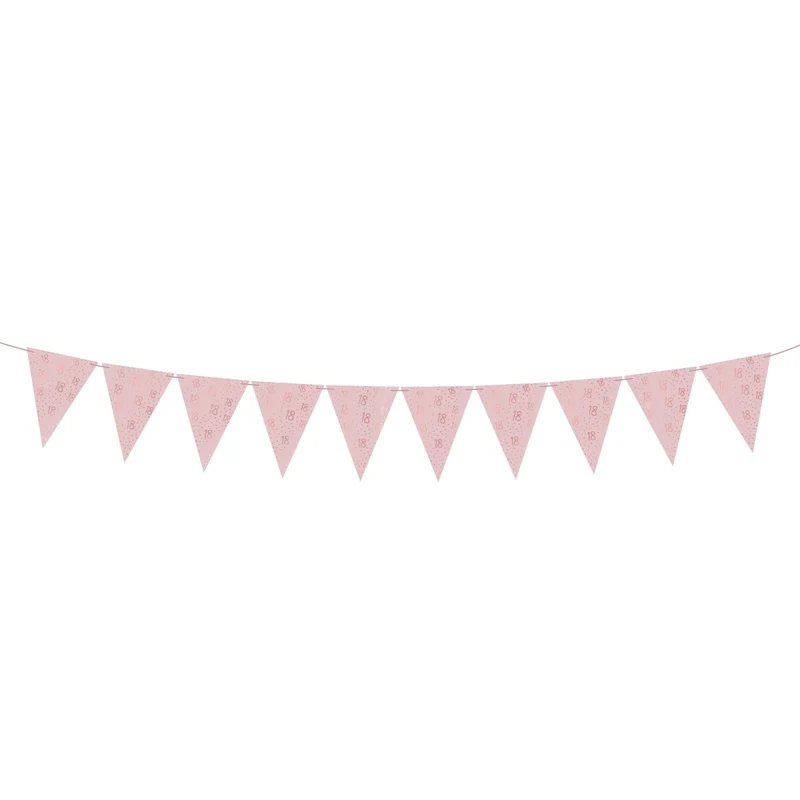 Rosé Celebration 18th Birthday Pennant Banner, 157 Inches, 1 Count