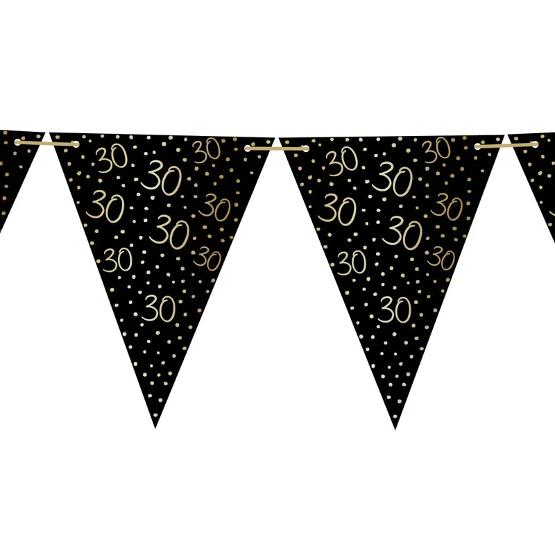 Golden Celebration 30th Birthday Pennant Banner, 157 Inches, 1 Count