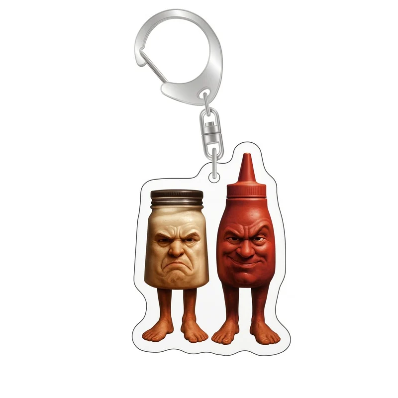 Italian Brainrot RamaRam Dan Madun Dundun Keychain, 1 Count
