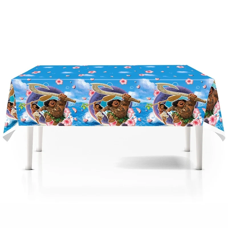 Moana Polynesian Adventurer Birthday Rectangular Plastic Table Cover, 43 x 71 Inches, 1 Count