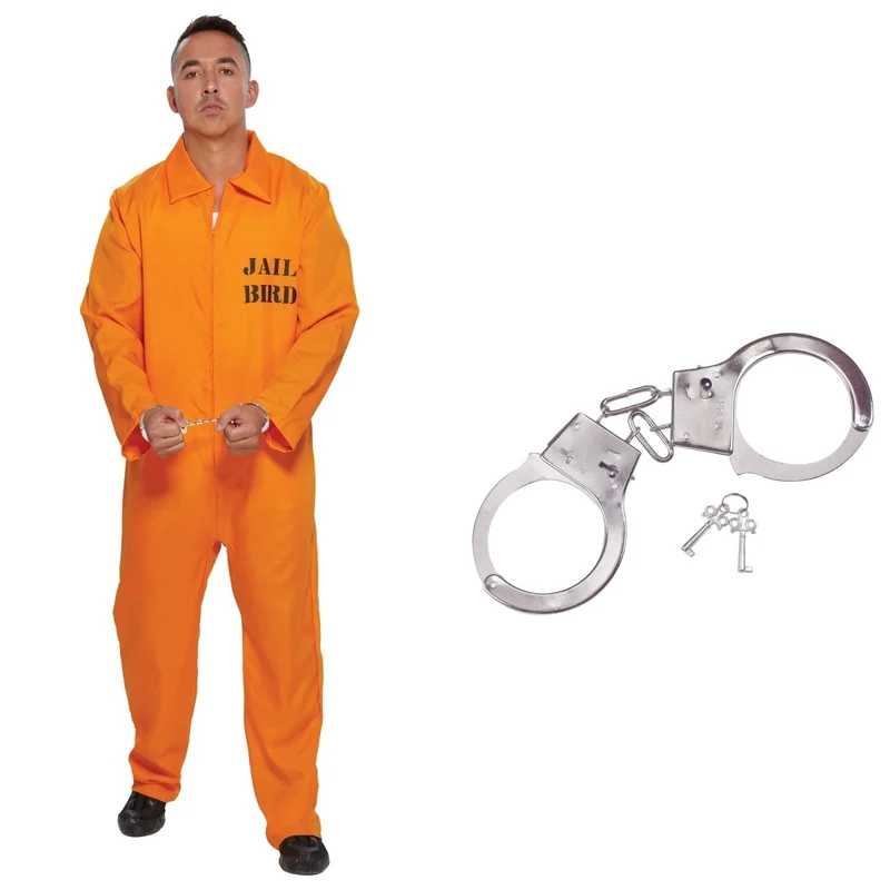 Prisoner Jumpsuit Costume Kit for Adults