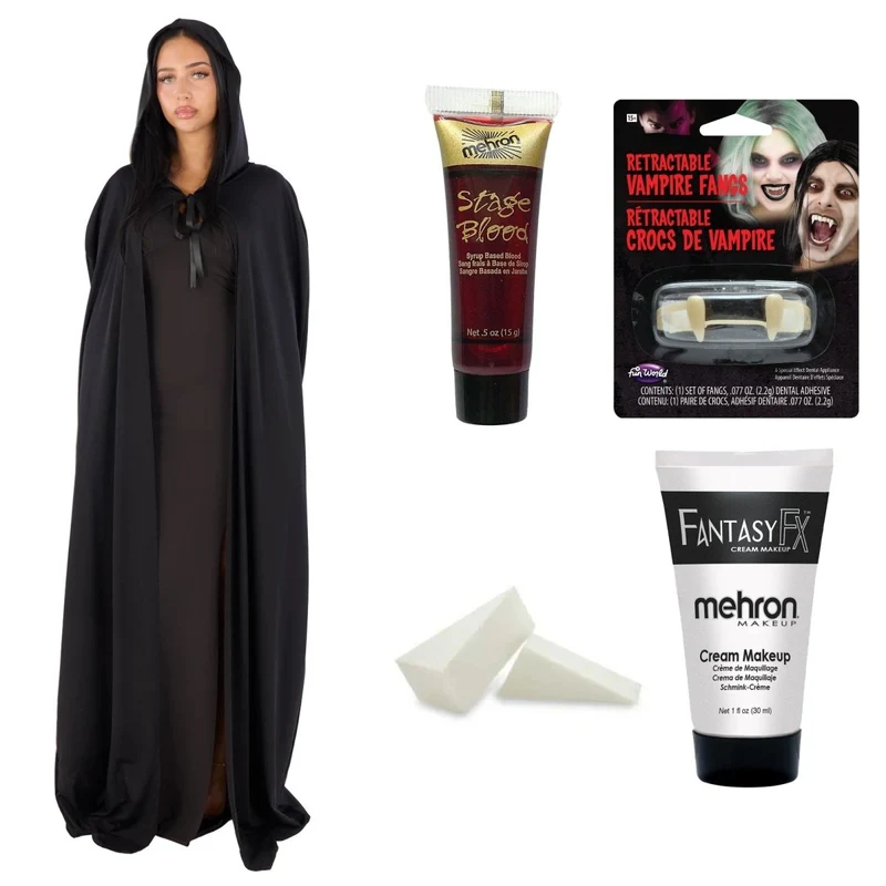Vampire Costume Accessory Kit for Adults