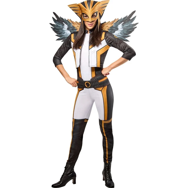 Hawk Girl Costume for Adults, Jumpsuit and Wings, DC Comics