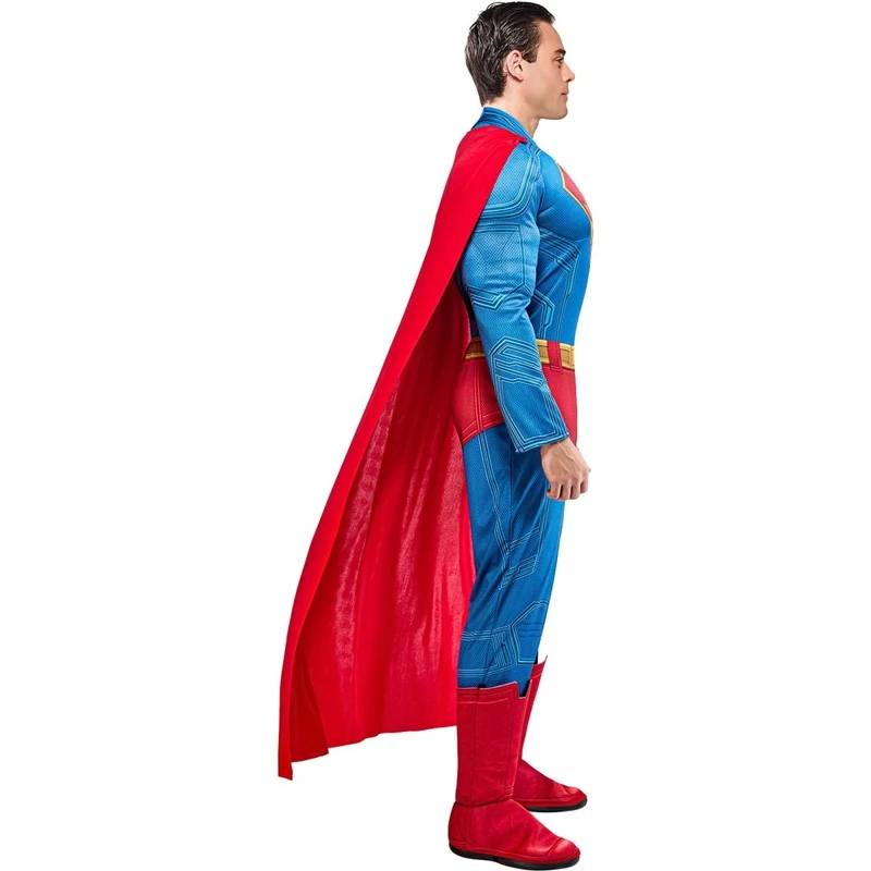 Superman Costume for Adults, Jumpsuit and Cape, DC Comics