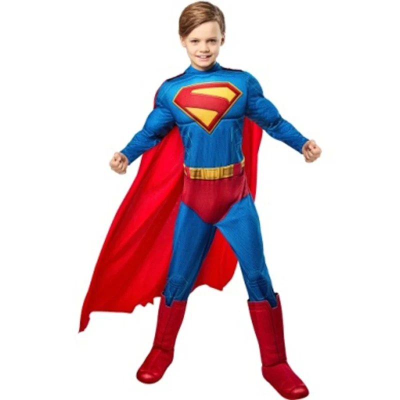 Superman Classic Costume for Kids, Jumpsuit and Cape, DC Comics