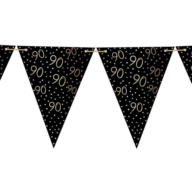 Golden Celebration 90th Birthday Pennant Banner, 157 Inches, 1 Count