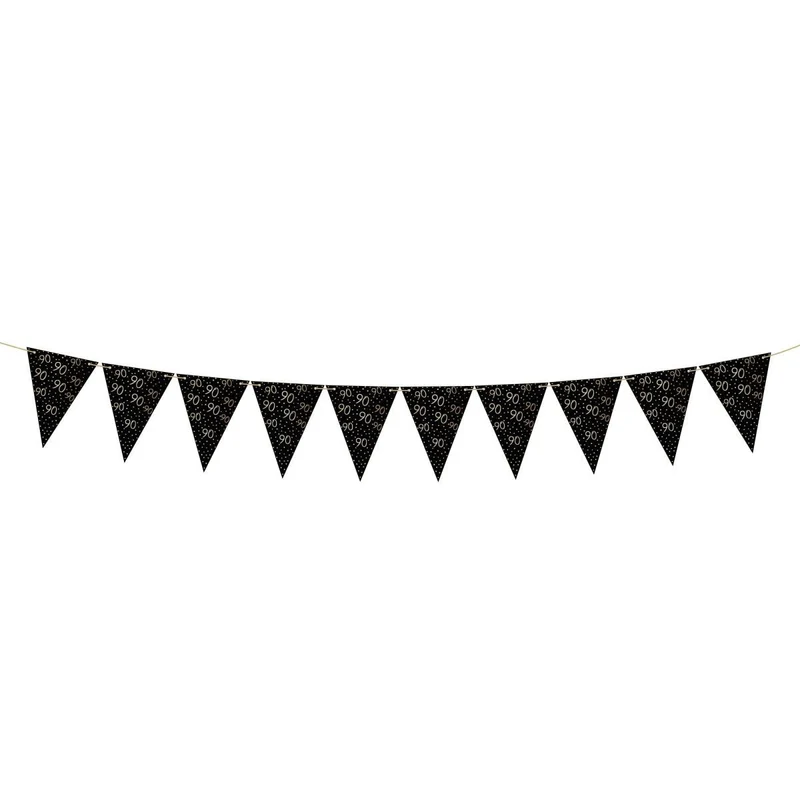 Golden Celebration 90th Birthday Pennant Banner, 157 Inches, 1 Count