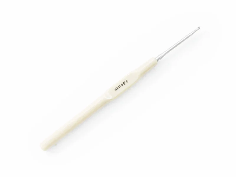Crochet 3 mm - Aluminium blanc